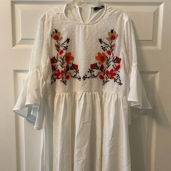 SHEIN | Dresses | Shein Embroidered Dress Worn Once Beautiful Detail |  Poshmark